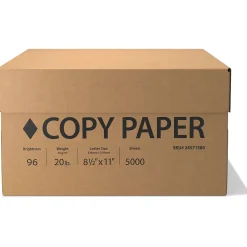 Customer Owned Copy Paper<8.5" x 11" Copy Paper, 20 lbs., White, 5000 Sheets/Carton (61980CT)