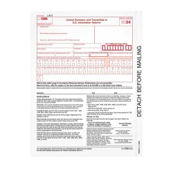 Adams Tax Forms<2024 1096 Tax Form, 1-Part, 25/Pack (L109625)