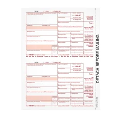 Adams Tax Forms<2024 1099-INT Tax Form, Federal Copy A, 50/Pack (LINTFED-S)