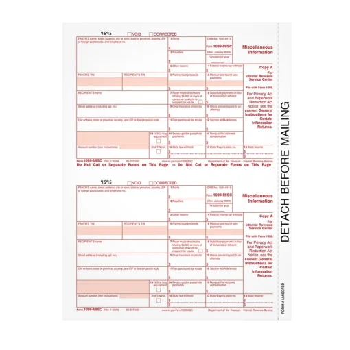 Adams Tax Forms<2024 1099-MISC Copy A Laser Tax Forms, 50 Forms/Pack (LMISCFED-S)