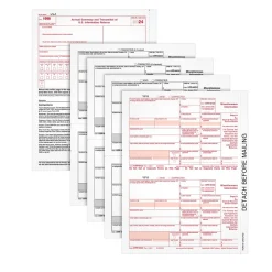 Adams Tax Forms<2024 1099-MISC 4-Part Laser/Inkject Tax Forms and software, 50/pack (6103Q)