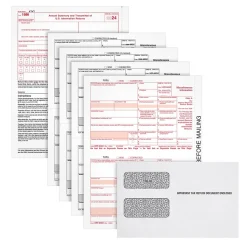 Adams Tax Forms<2024 1099-MISC 4-Part Laser/Inkject Tax Forms with Envelopes and software, 100/pack (LMISC5KIT-S)