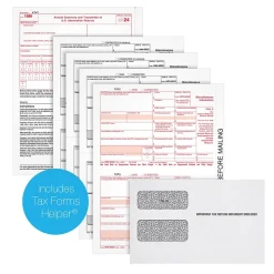 Adams Tax Forms<2024 1099-MISC 4-Part Laser/Inkject Tax Forms with Envelopes and software, 100/pack (LMISC5KIT-S)