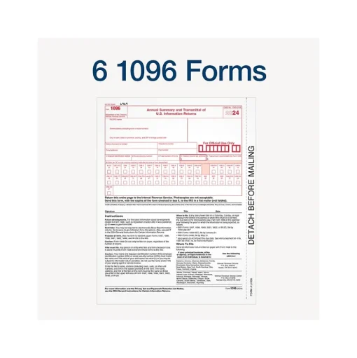 Adams Tax Forms<2024 1099-MISC Tax Form with e-files and Access to Tax Forms Helper, 4-Part, 2-Up, Copy A, 1, B, 2, 50/Pack