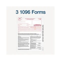 Adams Tax Forms<2024 1099-NEC Tax Form with Self-Seal Envelope, 4-Part, 3-Up, Copy A, 1, B, 2, 12/Pack (STAX512NEC-24)
