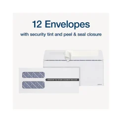 Adams Tax Forms<2024 1099-NEC Tax Form with Self-Seal Envelope, 4-Part, 3-Up, Copy A, 1, B, 2, 12/Pack (STAX512NEC-24)