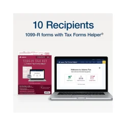Adams Tax Forms<2024 1099-R Tax Form with Access to Tax Forms Helper, 5-Part, 2-Up, Copy A, 1, B, 2, 10/Pack (STAX5R-24)