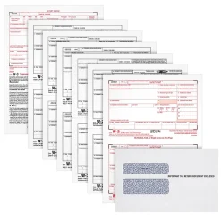 Adams Tax Forms<2024 W-2 6-Part Laser/Inkjet Tax Forms with Envelopes and software, 100/pack (LW26KIT-S)