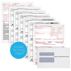 Adams Tax Forms<2024 W-2 6-Part Laser/Inkjet Tax Forms with Envelopes and software, 100/pack (LW26KIT-S)