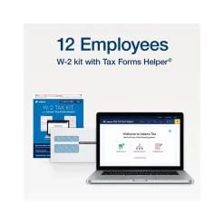 Adams Tax Forms<2024 W-2 Tax Form with Self-Seal Envelopes and Access to Tax Forms Helper, 6-Part, 2-Up, Copy A, 1, B, C, 2, D, 12/Pack