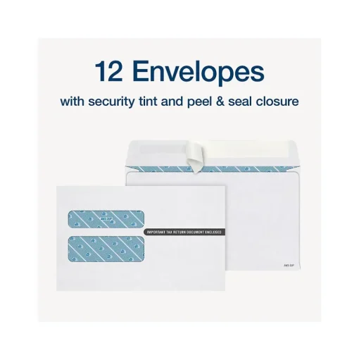 Adams Tax Forms<2024 W-2 Tax Form with Self-Seal Envelopes and Access to Tax Forms Helper, 6-Part, 2-Up, Copy A, 1, B, C, 2, D, 12/Pack