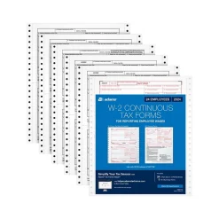 Adams Tax Forms<2024 W-2 Tax Form with W-3 Forms, 6-Part, 2-Up, Copy A, D/1, B, C, 2, 24/Pack (STAX624-24)