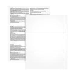 Adams Tax Forms<2024 W-2 3-up Employee Copy Blank Front with Copy B Backers, 100 sheets/pack (LW23UPALTB100)