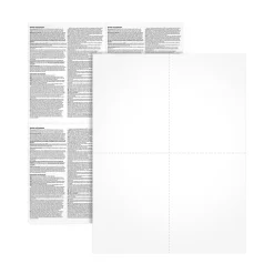 Adams Tax Forms<2024 W-2 4-up Employee Copy Blank Front with Copy B&C Backers, Laser/Inkject Tax Forms, 100 sheets/pack (LW24UPB100)
