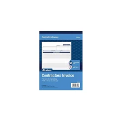 Unbranded Business Forms<Adams Contractor's Invoice Book , 3 Part, 8.38'' x 11.44'', 50 Sets/Book (TC8122)