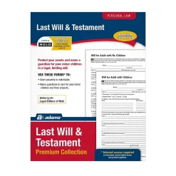 Adams Business Forms<Last Will & Testament, Forms & Instructions (LF235/ALFP117)