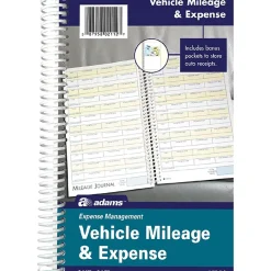 Adams Business Forms<Mileage Records, 5.25" x 8.5", 24 Sets/Book (AFR12)