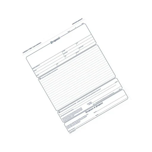 Adams Business Forms<3-Part Carbonless Contractor Proposal Forms, 8.5" x 11.44", 50 Sets/Book (NC3819)