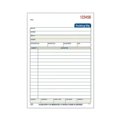 Adams Business Forms<3-Part Carbonless Packing Slips, 7.94"L x 5.56"W, 50 Sets/Book (T5082)
