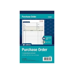 Adams Business Forms<2-Part Carbonless Purchase Requisitions, 8.44"L x 5.56"W, 50 Sets/Book (DC5831)