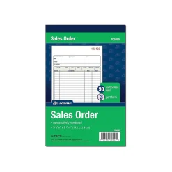 Adams Business Forms<3-Part Carbonless Sales Orders, 8.44"L x 5.56"W, 50 Sets/Book (TC5805)