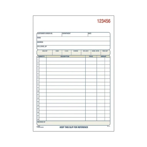 Adams Business Forms<3-Part Carbonless Sales Orders, 8.44"L x 5.56"W, 50 Sets/Book (TC5805)