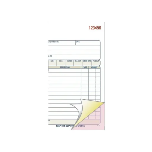 Adams Business Forms<3-Part Carbonless Sales Orders, 7.19"L x 4.19"W, 50 Sets/Book (TC4705)