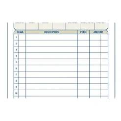 Adams Business Forms<3-Part Carbonless Sales Orders, 7.19"L x 3.34"W, 50 Sets/Book (TC3705)
