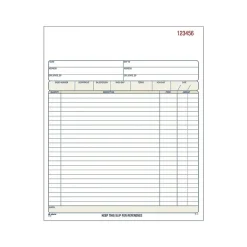 Adams Business Forms<3-Part Carbonless Sales Orders, 10.69"L x 8.38"W, 50 Sets/Book (TC8100)