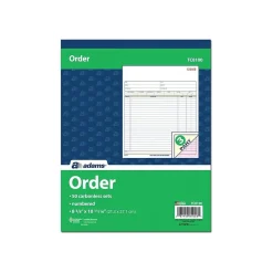 Adams Business Forms<3-Part Carbonless Sales Orders, 10.69"L x 8.38"W, 50 Sets/Book (TC8100)