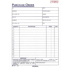 Adams Business Forms<3-Part Carbonless Work Orders, 5 9/16" x 8 7/16", 50 Sets/Book (TC5831)