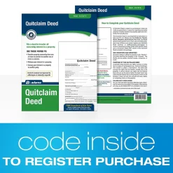 Adams Business Forms<Quitclaim Deed, Form and Instructions, 8.5" x 11", 4 Sets/Book (LF298)