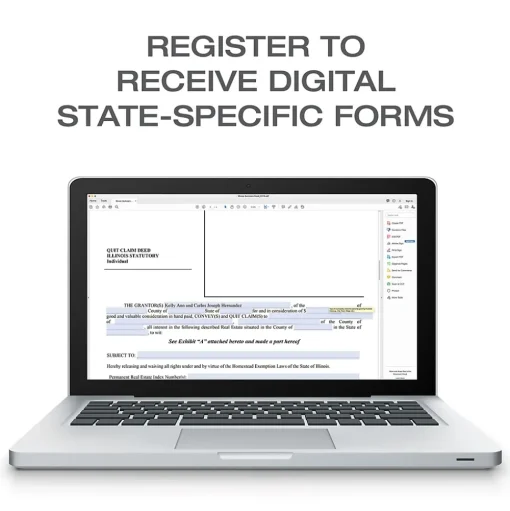 Adams Business Forms<Quitclaim Deed, Form and Instructions, 8.5" x 11", 4 Sets/Book (LF298)