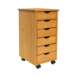 Adeptus Storage Cabinets<25.8" Solid Pine Drawer Cabinet, Medium (C0008)