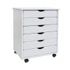 Adeptus Storage Cabinets<25.43" Wood Drawer Cabinet, Whitewash (76181)