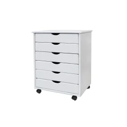 Adeptus Storage Cabinets<25.43" Wood Drawer Cabinet, Whitewash (76181)
