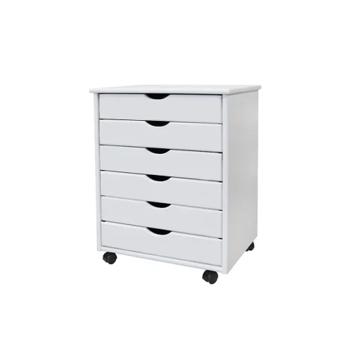 Adeptus Storage Cabinets<25.43" Wood Drawer Cabinet, Whitewash (76181)