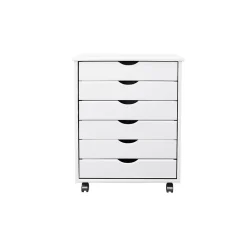 Adeptus Storage Cabinets<25.43" Wood Drawer Cabinet, Whitewash (76181)
