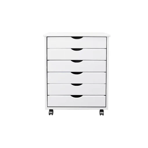 Adeptus Storage Cabinets<25.43" Wood Drawer Cabinet, Whitewash (76181)