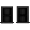 AdirHome Shelving<1-Shelf Wood Bathroom Recessed Wall Shelf, 19" x 12.75" x 4.75", Black, 2/Pack (515-01-BLK-2PK)
