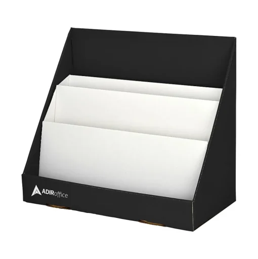 AdirOffice Bookcases<Cardboard 3-Tier Bookshelf, Black (505-01-BLK)
