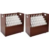 AdirOffice File Cabinets<50-Slot Mobile Roll File, 28.5"H x 30"W x 15.75"D, Mahogany (626-MA-2PK)