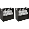 AdirOffice File Cabinets<21-Slot Mobile Roll File, 28.5"H x 30"W x 15.75"D, Black (625-BLK-2PK)