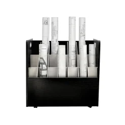 AdirOffice File Cabinets<21-Slot Mobile Roll File, 28.5"H x 30"W x 15.75"D, Black (625-BLK-2PK)