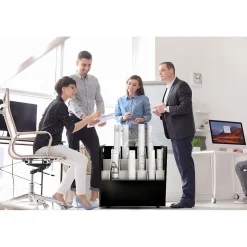 AdirOffice File Cabinets<21-Slot Mobile Roll File, 28.5"H x 30"W x 15.75"D, Black (625-BLK-2PK)