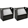 AdirOffice File Cabinets<50-Slot Mobile Roll File, 28.5"H x 30"W x 15.75"D, Black (626-BLK-2PK)