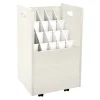 AdirOffice File Cabinets<20-Slot Mobile Roll File, Lockable, 24.75"H x 15.25"W x 13.25"D, White (624-WHI-KIT1)