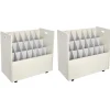 AdirOffice File Cabinets<21-Slot Mobile Roll File, 28.5"H x 30"W x 15.75"D, White, 2/Pack (625-WHI-2PK)