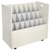 AdirOffice File Cabinets<21-Slot Mobile Roll File, Lockable, 28.5"H x 30"W x 15.75"D, White (625-WHI-KIT1)