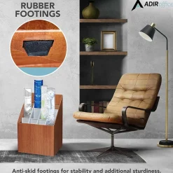 AdirOffice File Cabinets<12-Slot Roll File Box, Walnut, 22"H x 15"W x 12"D, Walnut, 2/Pack (627-2PK)